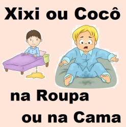 Xixi ou Cocô na roupa ou cama